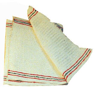 06C LAVETTE COTON GAUFRÉE BLANCHE 30x70 cm