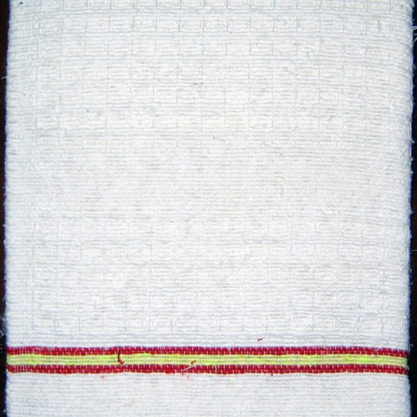 06E SERPILLIÈRE WASSINGUE COTON GAUFRÉE BLANCHE 60x100 cm