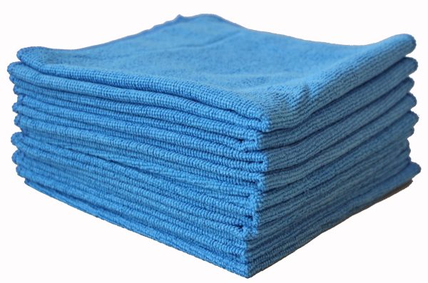 09055 SERVIETTE MICROFIBRE TRICOT FIRST BLEU 38x38