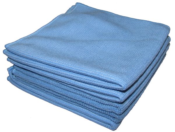 0908 SERVIETTE MICROFIBRE TRICOT LUXE BLEU 40x40