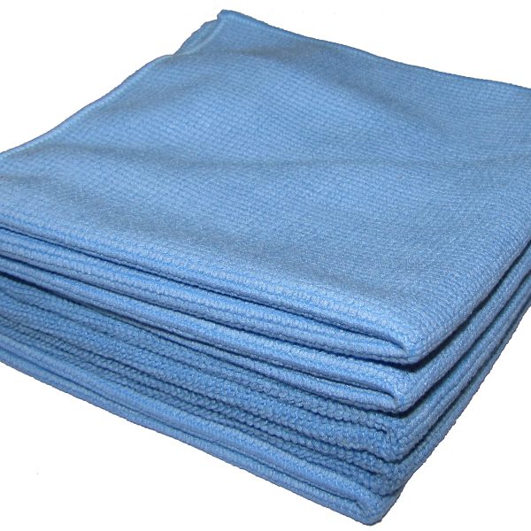 0908 SERVIETTE MICROFIBRE TRICOT LUXE BLEU 40x40
