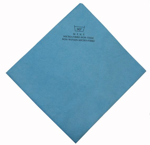 0912 LAVETTE MICROFIBRE BLEU NON TISSÉE 40x38  lot de 5