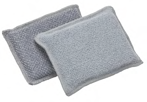 09142 ÉPONGE GRATTANTE MICROFIBRE BI-FACE GRISE