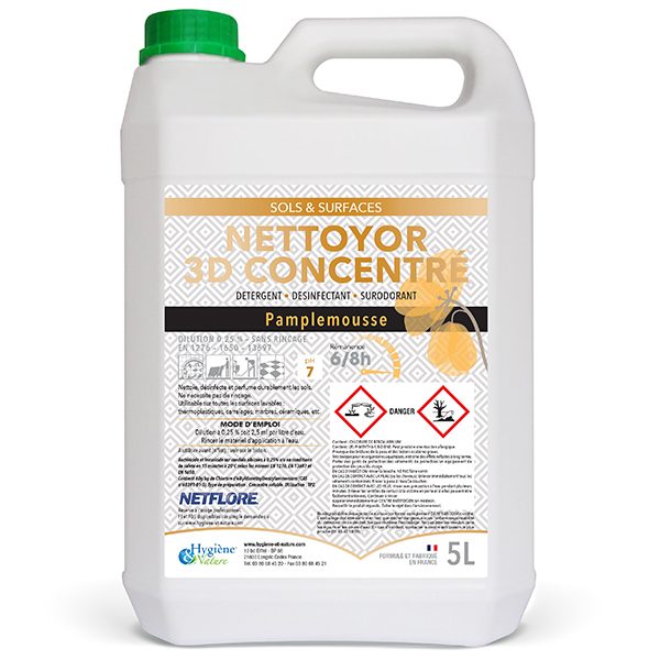18A31 NETTOYOR 3D CONCENTRÉ PAMPLEMOUSSE  bidon 5 L