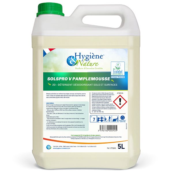 18A853 SOLSPRO V Nettoyant Multi-Usages ÉCOLABEL bidon 5 L