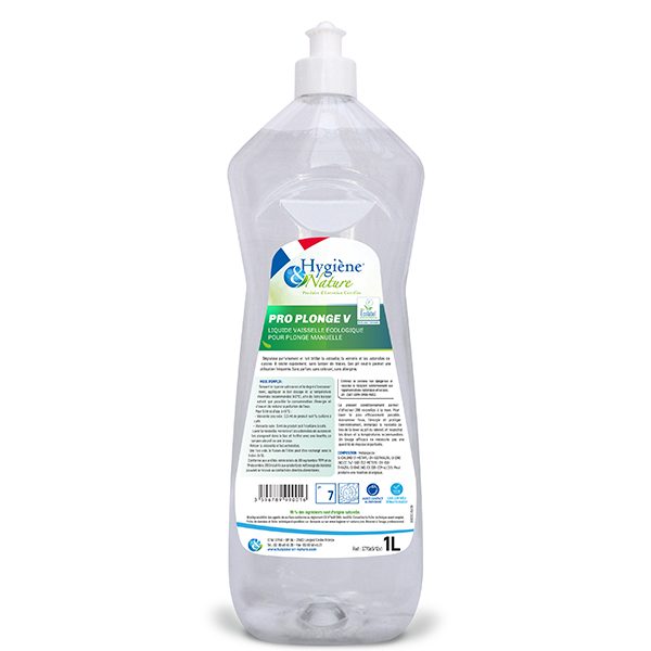 18A861 PRO PLONGE V Liquide Vaisselle Mains Écologique flacon 1 L
