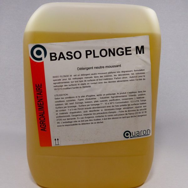 3609 BASO PLONGE M Liquide vaisselle manuel concentré bidon 21 kg