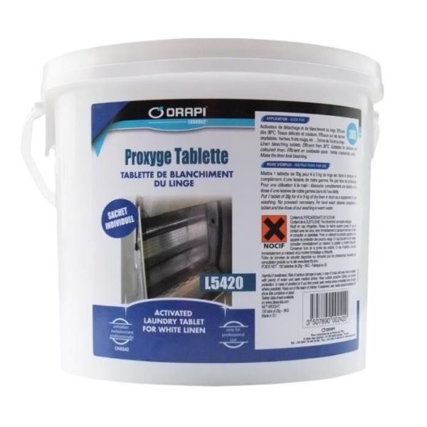 42123 Pastilles de Détachage et Blanchiment du Linge Proxyge  seau 150 u