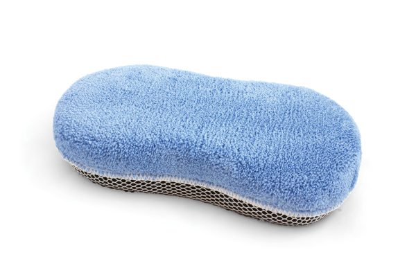 0945 ÉPONGE LAVAGE AUTO MICROFIBRE BLEU