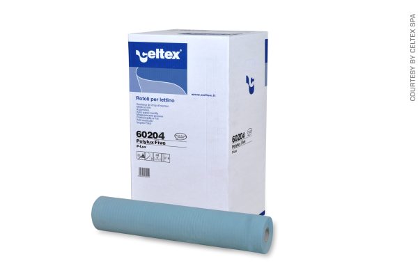 4026 DRAPS D'EXAMEN PLASTIFIE BLEU 50x38 cm colis 6 rouleaux