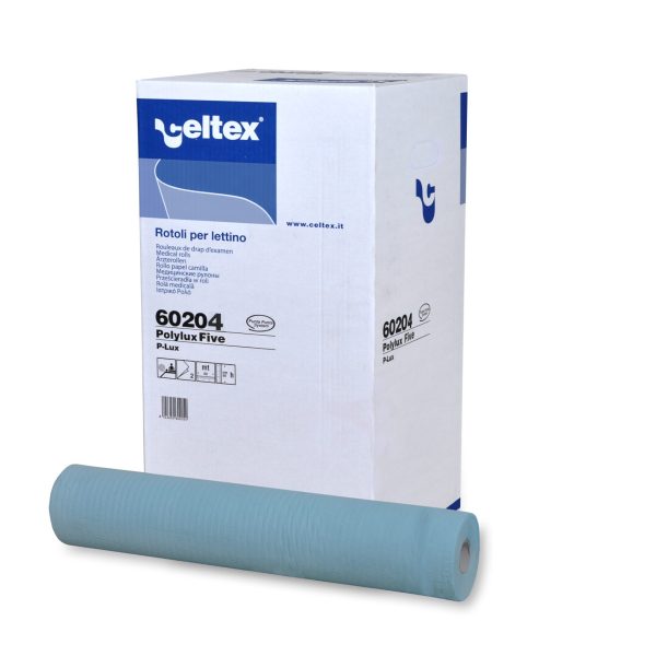 4026 DRAPS D'EXAMEN PLASTIFIE BLEU 50x38 cm colis 6 rouleaux