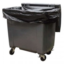 5382 SAC POUBELLE CONTENEUR 1100 L NOIR 30 microns carton de 50