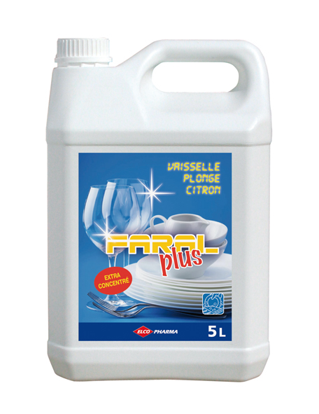 0202 LIQUIDE VAISSELLE MANUEL CONCENTRÉ FARAL PLUS bidon 5 L