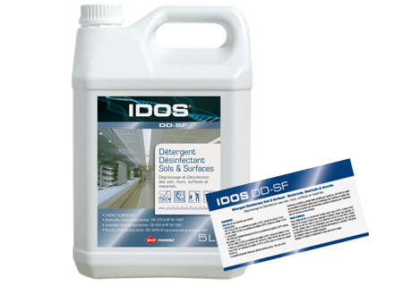 02083 IDOS DD SF Détergent Dégraissant Désinfectant Concentré Surfaces et Sols bidon 5 L