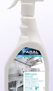 0219 FARAL OPTIMUM 403 nettoyant rénovant inox et chromes 500 ml