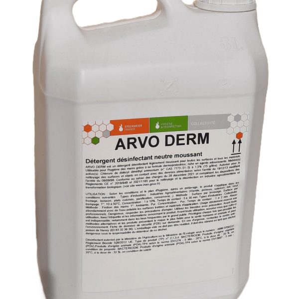 3619 ARVO DERM Détergent Désinfectant surfaces et mains bidon 5 kg