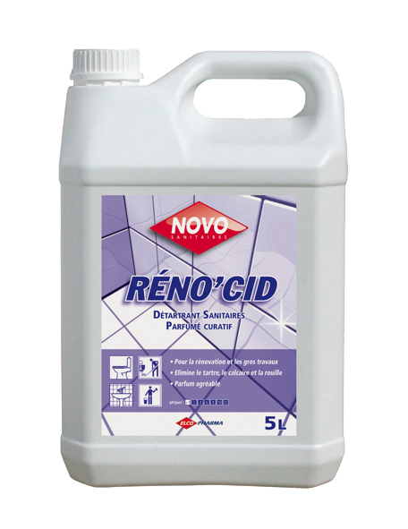 0218L1 NOVO RENO'CID détartrant sanitaires bidon de 5 L