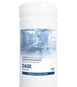 124294 LINGETTES DÉSINFECTANTES Virucide Alimentaire DASR-Stéricid  boite 200 u