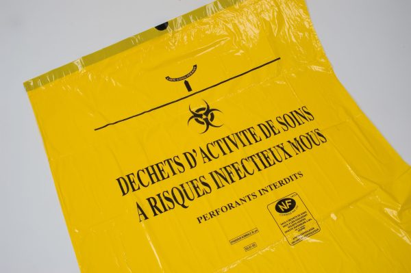 5051 SAC DASRI 20 L JAUNE pour déchets de soins à risques infectieux carton de 500